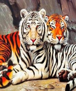 Tiger Pair Craft Paint By Numbers