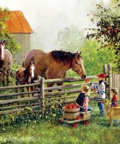 Foals in the Countryside Paint By Numbers