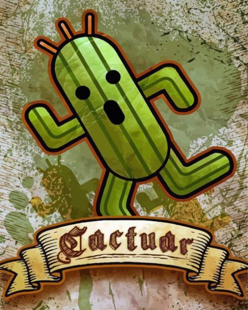 Cactuar-Poster-paint-by-number