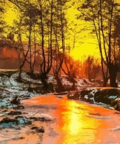 Sunshine Forest Autumn Paint By Numbers