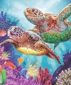 Turtle Family Ocean Adventure Paint By Numbers