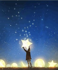 Starry Night Landscape Paint By Numbers