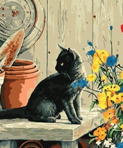 Black Cat Animal Paint By Numbers