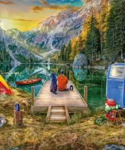 Banff Park Camping Scenes Paint By Numbers