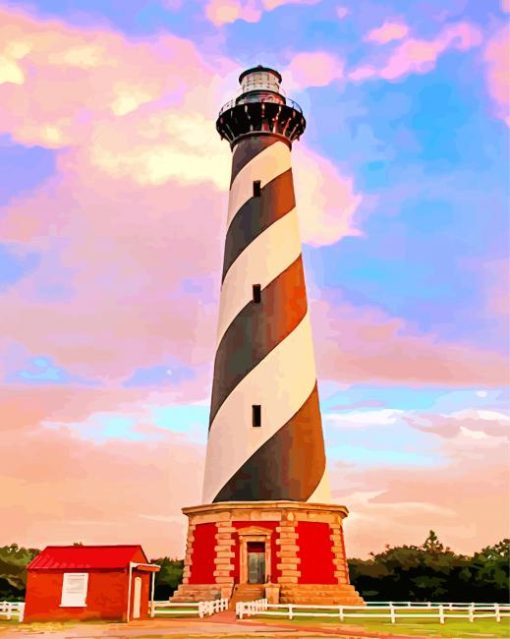 Cape-Hatteras-Light-paint-by-number