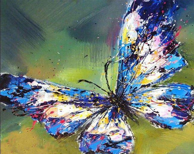 Colorful Butterfly Art Paint By Numbers