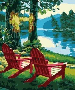 Lakeside Chair Scenic Paint By Numbers
