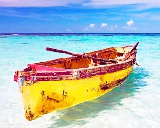 Caribbean-small-fishing-boat-paint-by-numbers