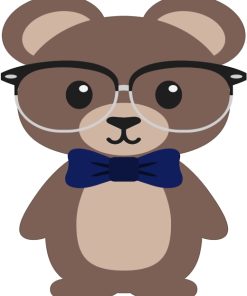 Bear With Glasses Paint By Numbers