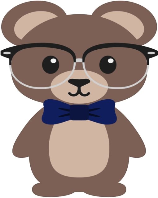 Cartoon-Bear-With-Glasses-paint-by-numbers