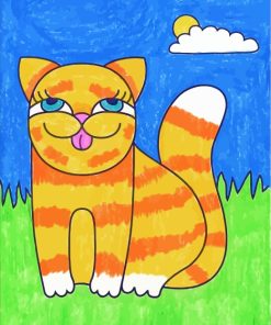 Cartoon Cat Animal Fun Paint By Numbers
