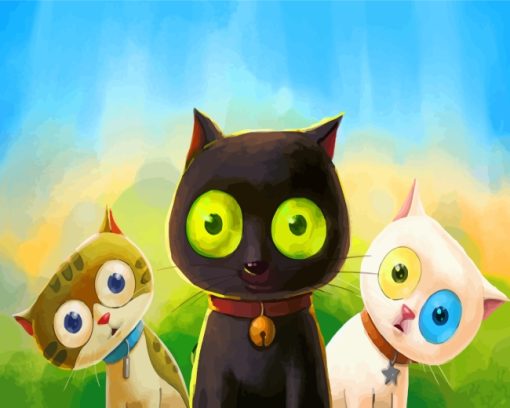 Cartoon-Cats-paint-by-numbers