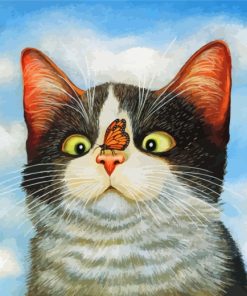 Cat and Butterfly Painting Kit Paint By Numbers