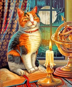 Whimsical Cats with Candlelight Paint By Numbers