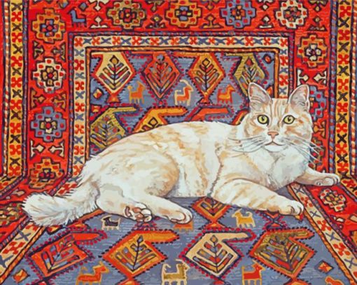 Cat-and-Persian-rug-paint-by-numbers