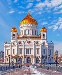 Christ the Saviour Cathedral Moscow Paint By Numbers