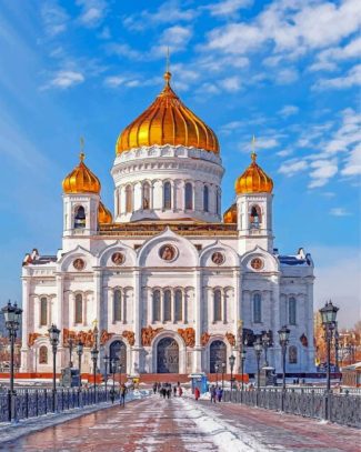 Christ the Saviour Cathedral Moscow Paint By Numbers