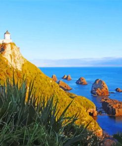 Catlins Lighthouse Scene Paint By Numbers
