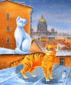 Winter Cats Paint By Numbers