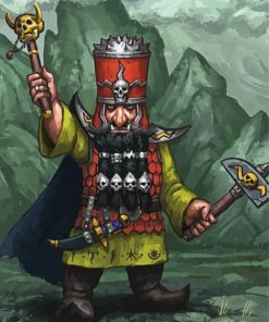 Chaos Dwarf Warhammer Paint By Numbers