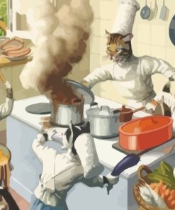 Chef Cat Kitten Paint By Numbers