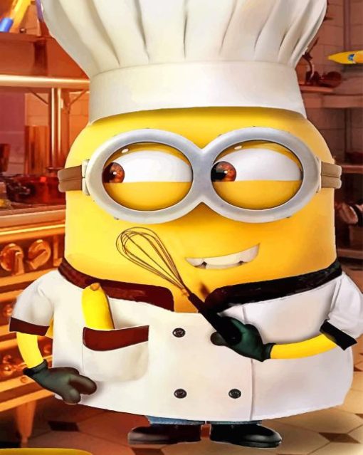 Chef-minion-paint-by-numbers
