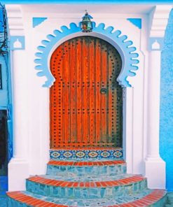 Chefchaouen Blue Pearl Paint By Numbers