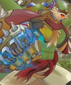 Chesnaught Pokemon Art Paint By Numbers