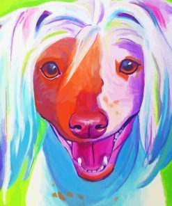 Colorful Chinese Crested Dog Paint By Numbers