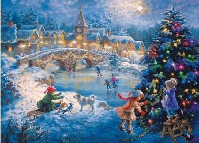 Snowy Christmas Celebration Paint By Numbers