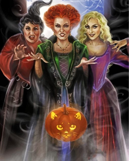 Christmas-Witches-paint-by-numbers