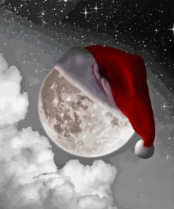Christmas Moon Festive Paint By Numbers