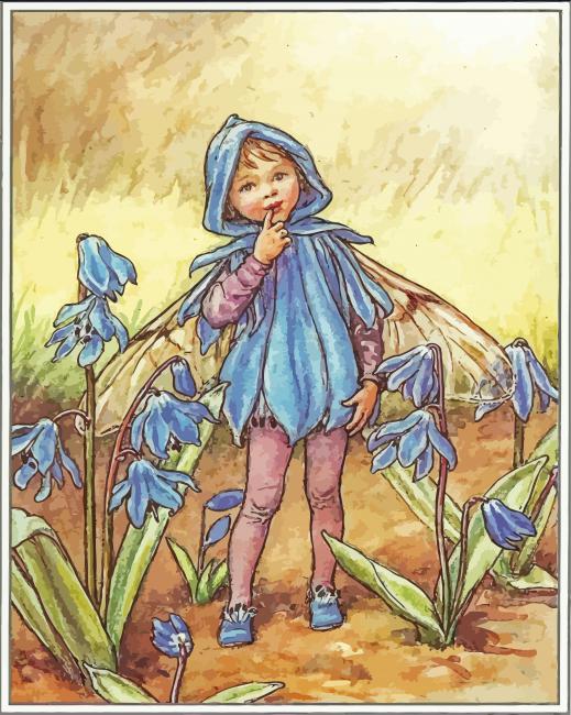 Finalizing the Cicely Mary Barker Scilla Fairy artwork