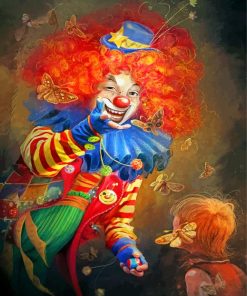 Colorful Circus Clown Paint By Numbers