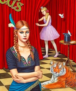 Circus Girls Tigers Paint By Numbers