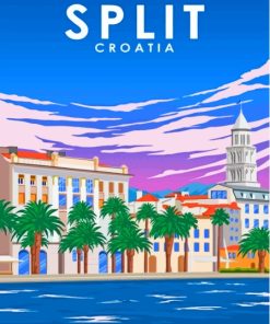 Croatia Split Cityscape Paint By Numbers
