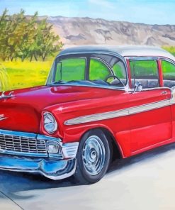 Classic Red Cars Paint By Numbers