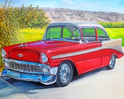 Classic-Red-Car-paint-by-numbers