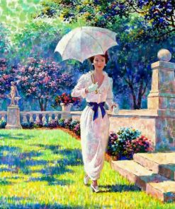 Elegant Woman Garden Paint By Numbers