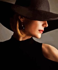 Elegant Lady Hat Paint By Numbers