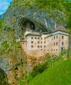 Cliffside Castle Landscape Paint By Numbers