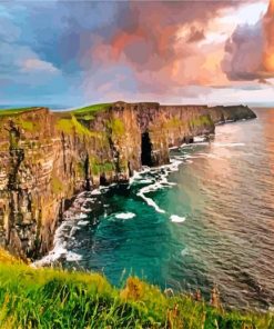 Cliffs of Moher Ireland Seascape Paint By Numbers