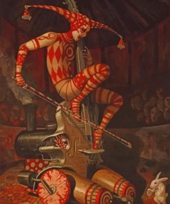 Colorful Circus Clown Paint By Numbers