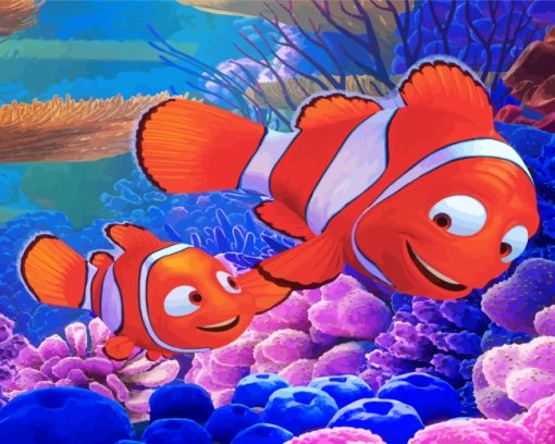 Clownfis-underwater-paint-by-numbers