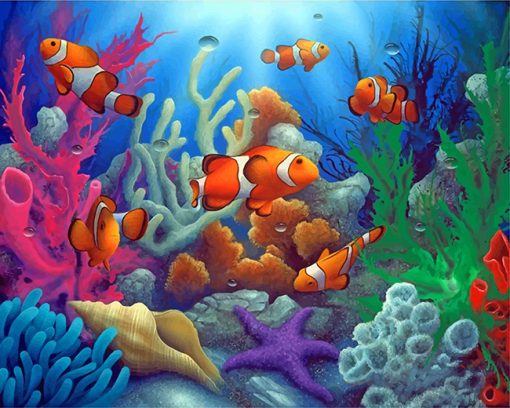 Clownfish-Underwater-Paint-by-numbers