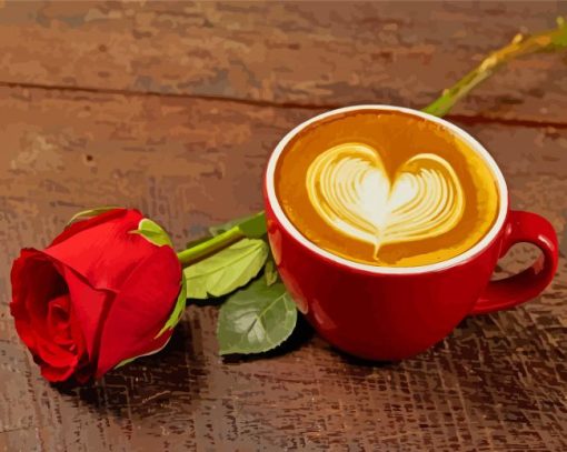 Coffee-and-rose-paint-by-number