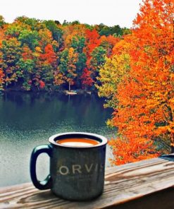 Autumn Coffee Cup Paint By Numbers