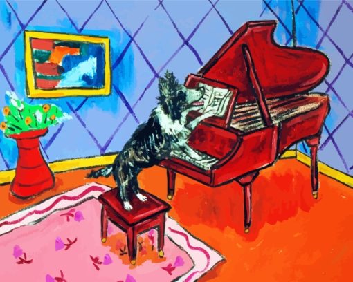 Collie-Dog-Playing-Piano-paint-by-numbers