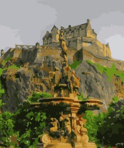 Edinburgh Castle Scenic Views Paint By Numbers