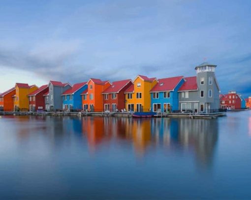 Colored-houses-hoogkerk-Dutch-paint-by-numbers